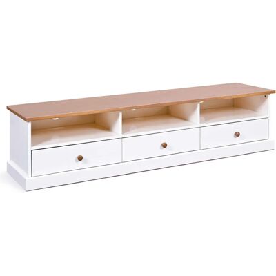 Buffet Blanc Scandinave Sconto - 180cm - Mobilier de rangement moderne - Publicité Buffet Blanc Scandinave Sconto - 180cm - Mobilier de rangement moderne - Publicité