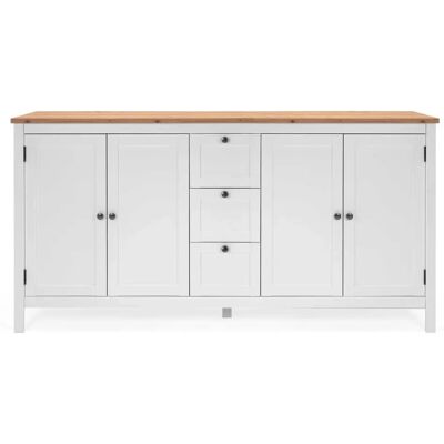 Credenza Blanche Élégante Argonauta avec 4 Portes et 3 Tiroirs - Meuble de rangement - Publicité Credenza Blanche Élégante Argonauta avec 4 Portes et 3 Tiroirs - Meuble de rangement - Publicité