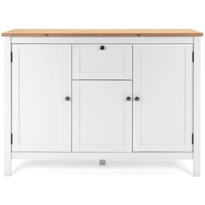 Sconto Bergen Mobile Buffet Bianco - 3 Ante, 1 Cassetto Sconto Bergen Mobile Buffet Bianco - 3 Ante, 1 Cassetto