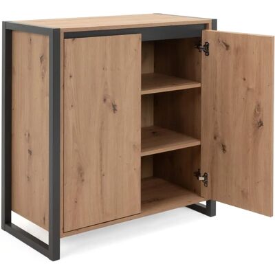Comò Denver in Legno - Stile Industriale - 80x88cm Comò Denver in Legno - Stile Industriale - 80x88cm