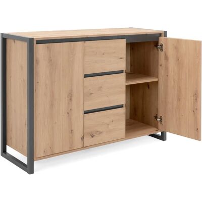 Sconto Kommode Denver - Industrieller Stil, 120x88cm Sconto Kommode Denver - Industrieller Stil, 120x88cm