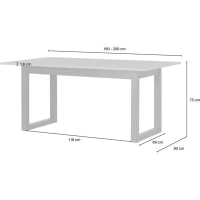 Sconto Tavolo Estensibile - Colore Legno - 160-200cm - Tavolo da Pranzo Sconto Tavolo Estensibile - Colore Legno - 160-200cm - Tavolo da Pranzo