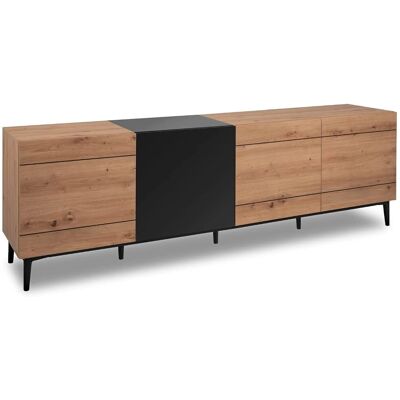 Sconto Lowboard NOLA - Meuble TV, Chêne Artisan, 200 cm, Design Moderne - Publicité Sconto Lowboard NOLA - Meuble TV, Chêne Artisan, 200 cm, Design Moderne - Publicité