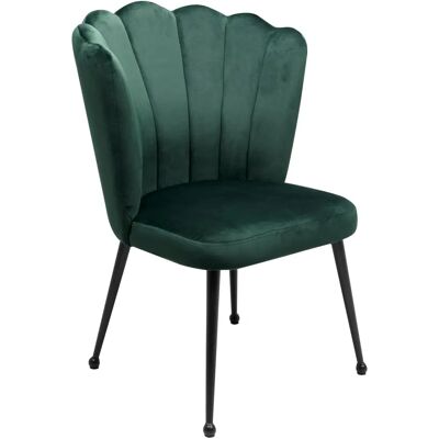 Sillas de comedor de terciopelo Quinzel Höffner 2 unidades verde oscuro Sillas de comedor de terciopelo Quinzel Höffner 2 unidades verde oscuro
