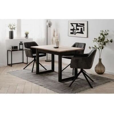 Finori Esstisch Denver - Artisan Eiche & Anthrazit - 120-160cm Finori Esstisch Denver - Artisan Eiche & Anthrazit - 120-160cm