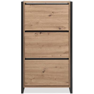 CALICOSY Denver helles Holz 3-türiger Schuhschrank - Schuhaufbewahrung CALICOSY Denver helles Holz 3-türiger Schuhschrank - Schuhaufbewahrung