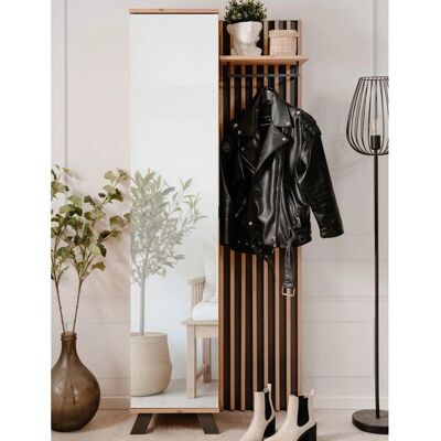 Finori Armadio Compatto Medan - Specchio, Rovere Artigianale, Antracite - Armadio Finori Armadio Compatto Medan - Specchio, Rovere Artigianale, Antracite - Armadio