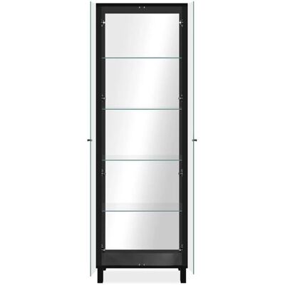 Calicosy H189 schwarze Glas Holz Vitrine - Vitrine Calicosy H189 schwarze Glas Holz Vitrine - Vitrine