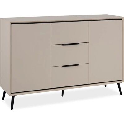 bézs oldaldoboz - 2 ajtó 3 fiók - 135x90x38cm bézs oldaldoboz - 2 ajtó 3 fiók - 135x90x38cm