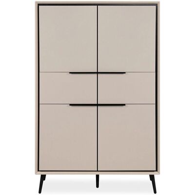 Sconto magas szekrény bézs - 4 ajtó, 2 fiók, 140cm - Highboard Sconto magas szekrény bézs - 4 ajtó, 2 fiók, 140cm - Highboard