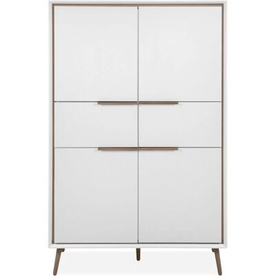 ARONA 53B Weiß Eiche Hochschrank - Highboard ARONA 53B Weiß Eiche Hochschrank - Highboard