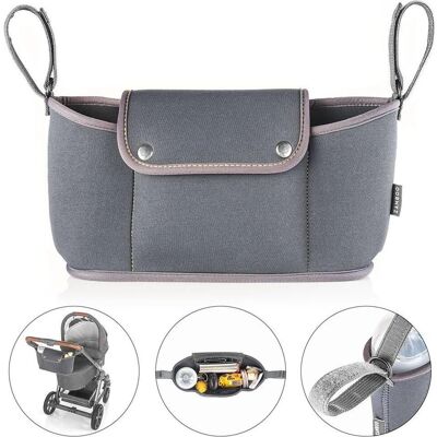 Zamboo - Neopren - Grau - 4-Fächer - Kinderwagen Organizer Zamboo - Neopren - Grau - 4-Fächer - Kinderwagen Organizer