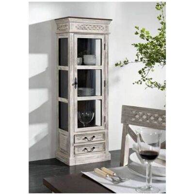 Massivmoebel24 CASTLE-ANTIK Mango / Akazie 55x40x165 - Vitrine Massivmoebel24 CASTLE-ANTIK Mango / Akazie 55x40x165 - Vitrine