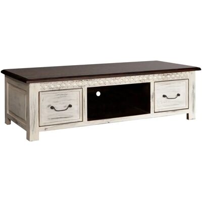 Massivmoebel24.de TV-Board Mango / Akazie 135x60x40 weiß gewachst - TV-Board Massivmoebel24.de TV-Board Mango / Akazie 135x60x40 weiß gewachst - TV-Board