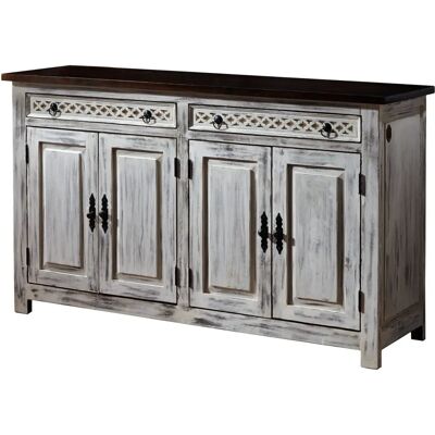Massivmoebel24 Credenza - Mango & Akazie 150x45x90 - Weiß gewachst - Credenza Massivmoebel24 Credenza - Mango & Akazie 150x45x90 - Weiß gewachst - Credenza