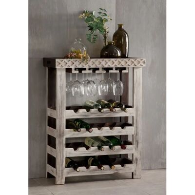 Massivmoebel24 Porta vino in mango / acacia - 20 bottiglie - CASTLE-ANTIK Massivmoebel24 Porta vino in mango / acacia - 20 bottiglie - CASTLE-ANTIK