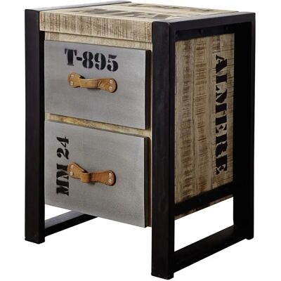 Massivmoebel24 - Table d'appoint en mango - Style industriel - 40x45x60cm - Publicité Massivmoebel24 - Table d'appoint en mango - Style industriel - 40x45x60cm - Publicité