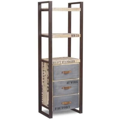 Massivmoebel24 Mango Holz Regal 60x40x180 - Industrieller Stil Massivmoebel24 Mango Holz Regal 60x40x180 - Industrieller Stil