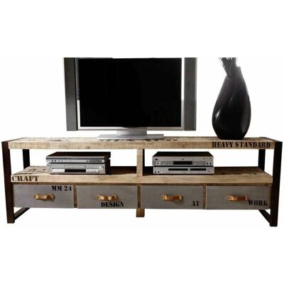 Massivmoebel24 Mango Holz Industrie TV-Möbel - 130 Massivmoebel24 Mango Holz Industrie TV-Möbel - 130
