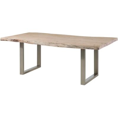 Massivmoebel24 Tavolo da pranzo in legno di acacia - Pietra naturale - 170x110x78 Massivmoebel24 Tavolo da pranzo in legno di acacia - Pietra naturale - 170x110x78