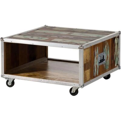 Massivmoebel24 - Vintage recyceltes Holz Couchtisch - Industrial Stil Massivmoebel24 - Vintage recyceltes Holz Couchtisch - Industrial Stil
