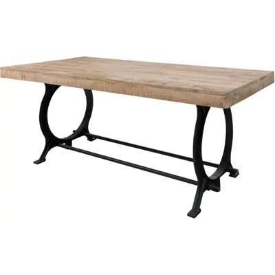Massivmoebel24 Table à manger moderne en bois recyclé - Style industriel - Publicité Massivmoebel24 Table à manger moderne en bois recyclé - Style industriel - Publicité