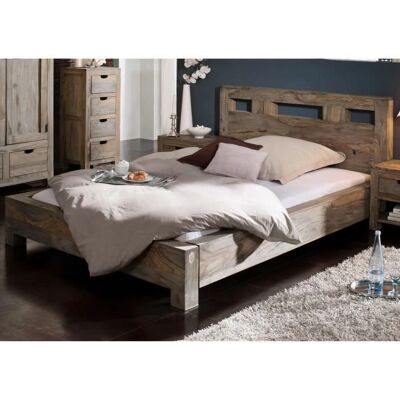 Massivmoebel24 - Nature Grey 140x200 - Letto Massivmoebel24 - Nature Grey 140x200 - Letto