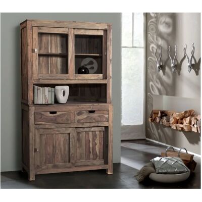 Massivmoebel24.de Sheesham Grau Buffet - Modern, 4-Türen, 2 Schubladen - NATURE GREY Serie Massivmoebel24.de Sheesham Grau Buffet - Modern, 4-Türen, 2 Schubladen - NATURE GREY Serie