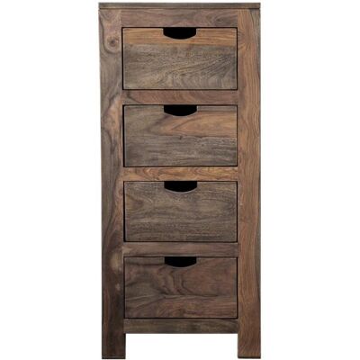 Massivmoebel24 Kommode Sheesham 45x40x100 Grau - Schubladen Massivmoebel24 Kommode Sheesham 45x40x100 Grau - Schubladen
