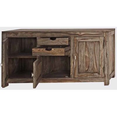 Massivmoebel24 - Buffet en Sheesham - Finition à l'huile naturelle - 160x42x75cm - Gris - Publicité Massivmoebel24 - Buffet en Sheesham - Finition à l'huile naturelle - 160x42x75cm - Gris - Publicité