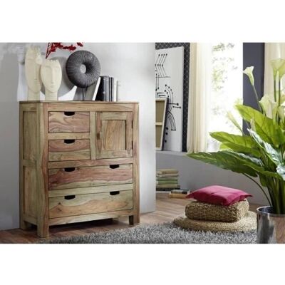 Massivmoebel24 Sheesham Grau Sideboard - 87, 88x38x100 - modernes Aufbewahrungsmöbel Massivmoebel24 Sheesham Grau Sideboard - 87, 88x38x100 - modernes Aufbewahrungsmöbel