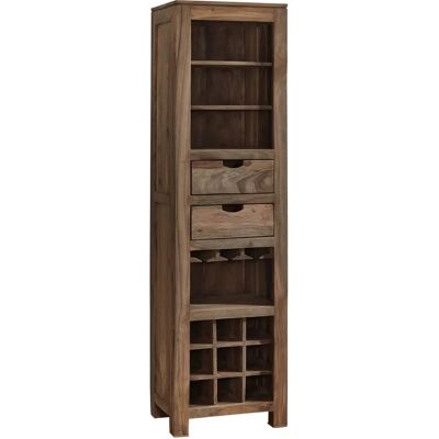 Massivmoebel24 - Sheesham Weinregal - Grau - 50x36x180 - Weinrack Massivmoebel24 - Sheesham Weinregal - Grau - 50x36x180 - Weinrack