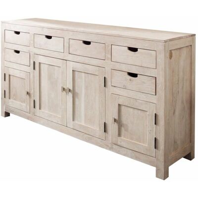Massivmoebel24 Akazie Sideboard mit White Stone Finish - Sideboard Massivmoebel24 Akazie Sideboard mit White Stone Finish - Sideboard
