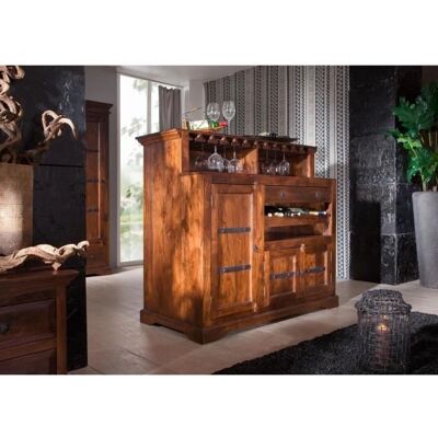 Massivmoebel24.de Oxford 0903 Kolonial Akazie Holz Mobile Bar - Braun Massivmoebel24.de Oxford 0903 Kolonial Akazie Holz Mobile Bar - Braun