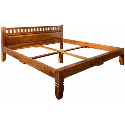 Letto in Acacia Massiccia - Stile Coloniale Oxford - Finitura Miele Letto in Acacia Massiccia - Stile Coloniale Oxford - Finitura Miele