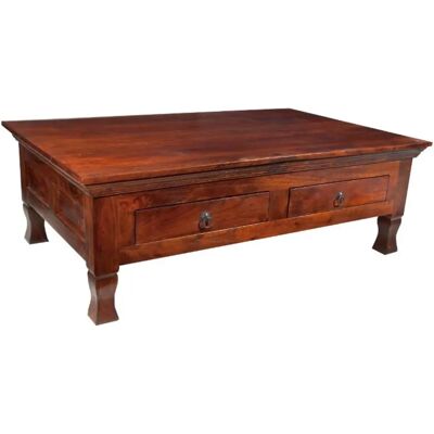Table basse de style colonial Massivmoebel24 en acacia – Laquée, 120x75x40, Nougat, Oxford 445 - Publicité Table basse de style colonial Massivmoebel24 en acacia – Laquée, 120x75x40, Nougat, Oxford 445 - Publicité