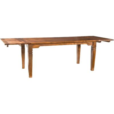 Massivmoebel24.de Table à manger extensible en acacia - Style colonial - Publicité Massivmoebel24.de Table à manger extensible en acacia - Style colonial - Publicité