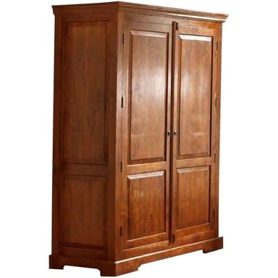 Massivmoebel24 Armoire en Acacia - Style Colonial Vintage - 140x65x200cm - Publicité Massivmoebel24 Armoire en Acacia - Style Colonial Vintage - 140x65x200cm - Publicité