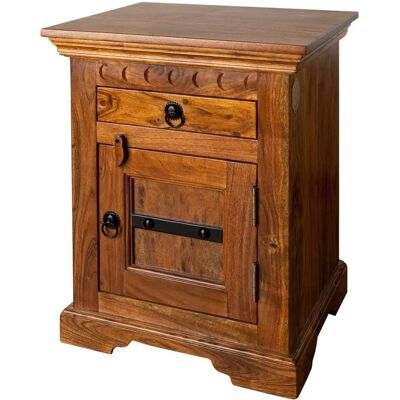 Massivmoebel24 - Comodino in legno di Acacia - Stile coloniale - 45x40x60 Massivmoebel24 - Comodino in legno di Acacia - Stile coloniale - 45x40x60