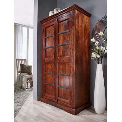 Massivmoebel24 Oxford 401 Armadio - Acacia / Nocciola - 97x50x176 - Marrone scuro Massivmoebel24 Oxford 401 Armadio - Acacia / Nocciola - 97x50x176 - Marrone scuro