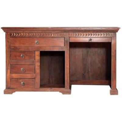 Massivmoebel24 - Akazie Schreibtisch - Kolonialstil - 140x64x80mm Massivmoebel24 - Akazie Schreibtisch - Kolonialstil - 140x64x80mm