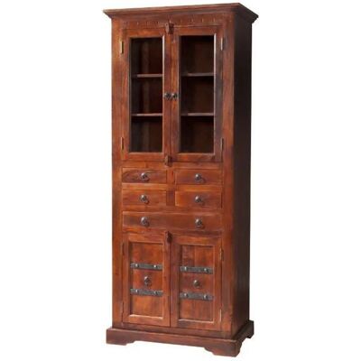 Massivmoebel24.de Akazie Kolonial Vitrine - 80x50x195 - Oxford #454 Massivmoebel24.de Akazie Kolonial Vitrine - 80x50x195 - Oxford #454