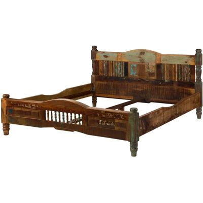 Massivmoebel24 Fable 13 Recyceltes Holz Doppelbett - Vintage Stil Massivmoebel24 Fable 13 Recyceltes Holz Doppelbett - Vintage Stil