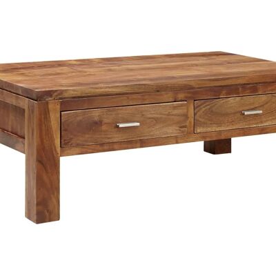 Massivmoebel24 - Table Basse en Acacia - Finition Miel - Table d'Appoint - Publicité Massivmoebel24 - Table Basse en Acacia - Finition Miel - Table d'Appoint - Publicité