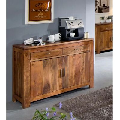 Massivmoebel24 - Comò in legno di acacia Shaman 60 - Miele dorato Massivmoebel24 - Comò in legno di acacia Shaman 60 - Miele dorato