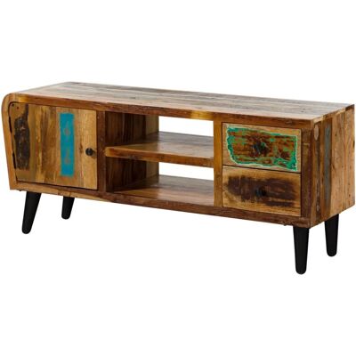MASSIVMOEBEL24.DE Support TV en Bois Recyclé - Style Vintage Sixties - Publicité MASSIVMOEBEL24.DE Support TV en Bois Recyclé - Style Vintage Sixties - Publicité