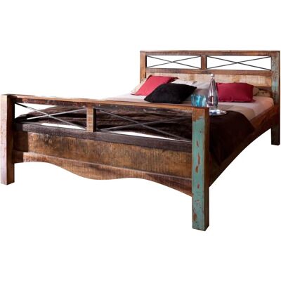 Massivmoebel24 Bett Altholz 180x200x100 Mehrfarbig Lackiert NATURE OF SPIRIT - Bett Massivmoebel24 Bett Altholz 180x200x100 Mehrfarbig Lackiert NATURE OF SPIRIT - Bett