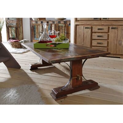 Massivmoebel24 - Tavolino in legno riciclato - Multicolore - Stile vintage Massivmoebel24 - Tavolino in legno riciclato - Multicolore - Stile vintage