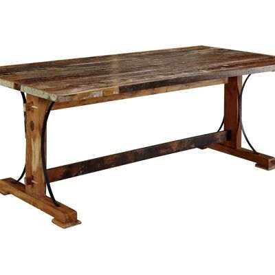 Tavolo da pranzo in legno riciclato - Stile vintage - 140x90x76 Tavolo da pranzo in legno riciclato - Stile vintage - 140x90x76