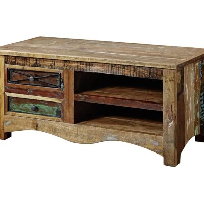 Massivmoebel24.de Meuble TV en bois recyclé - Collection Vintage - Publicité Massivmoebel24.de Meuble TV en bois recyclé - Collection Vintage - Publicité